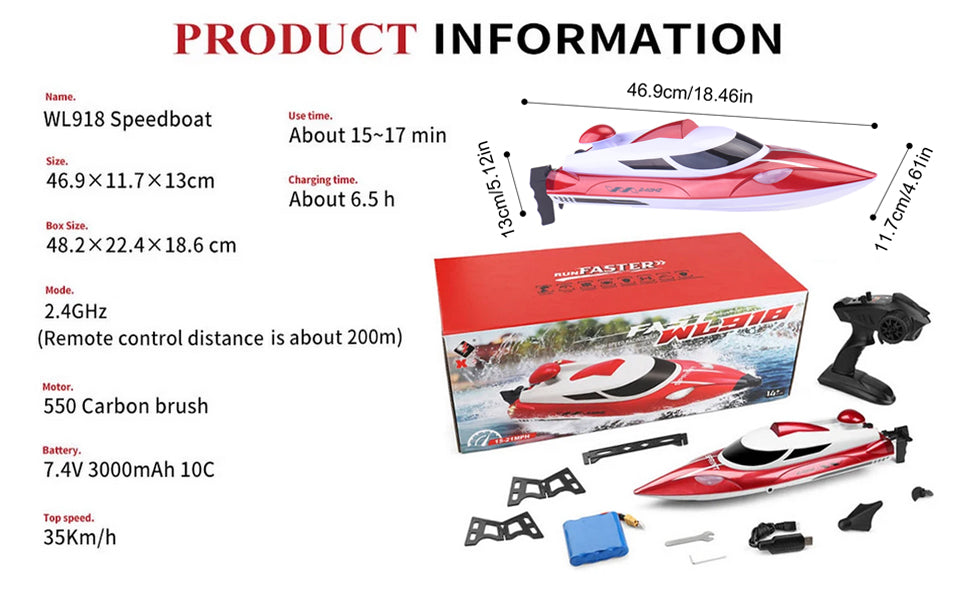 WLtoys WL918 High Speed RC Boat