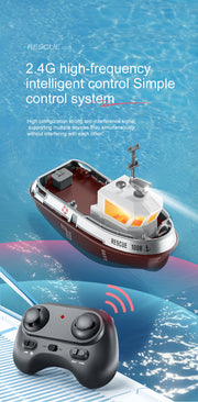 Remote Control Tugboat 1:32 scale model on water