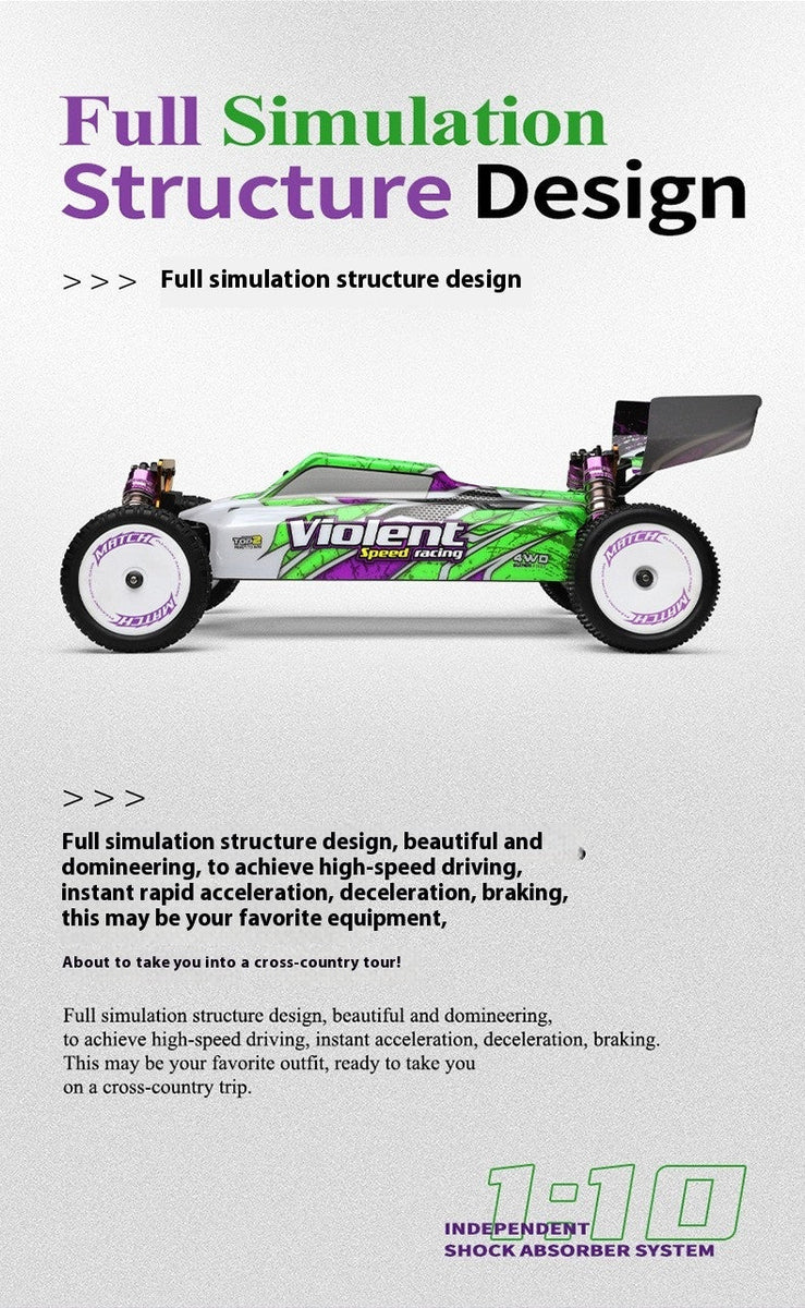 WLtoys 104002 Brushless 60km/h Metal Chassis 4WD Electric High