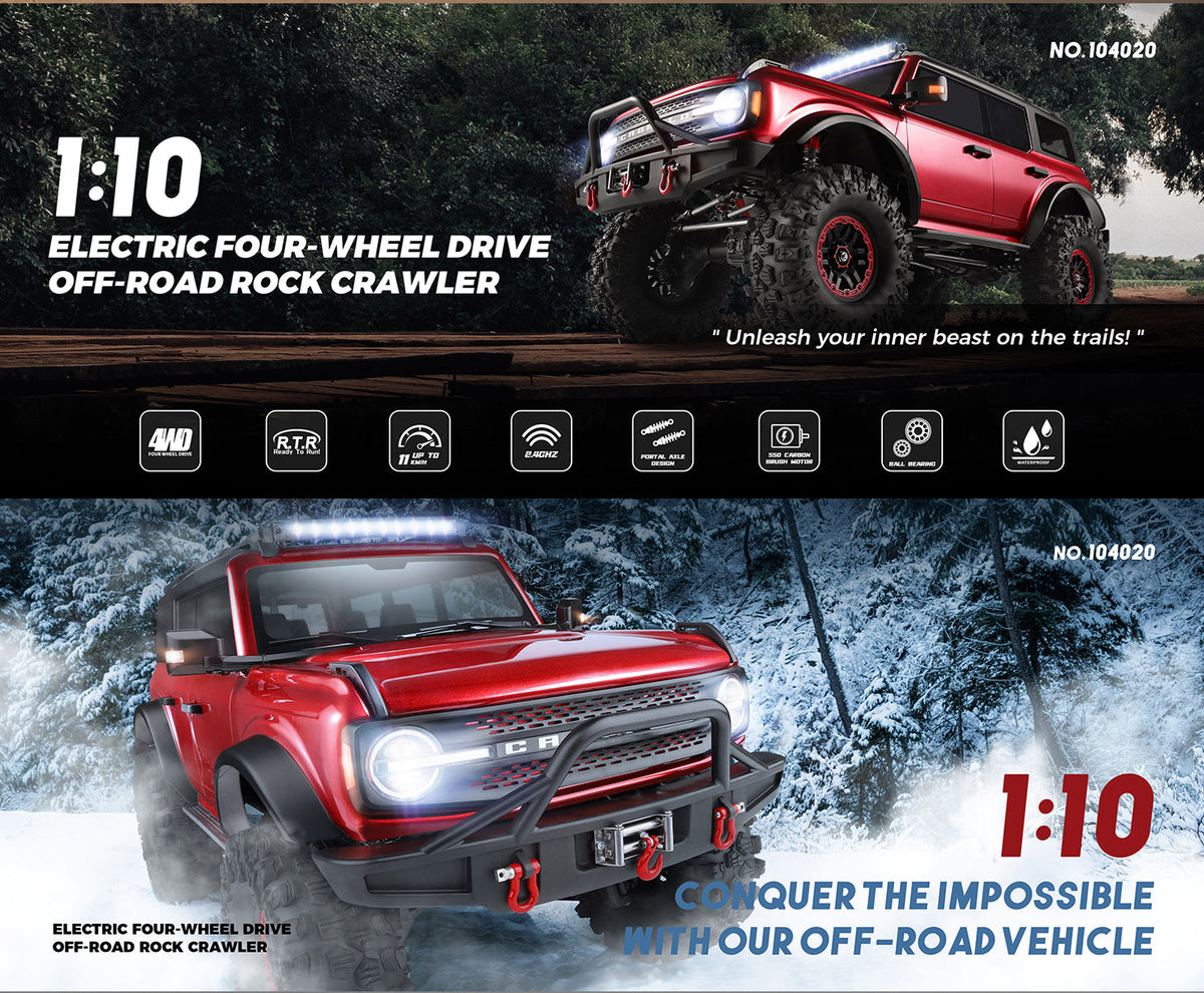 WLtoys 104020 1/10 4X4 2.4G 4WD Remote Control Off Road Climbing