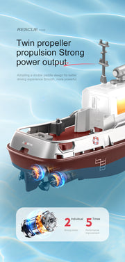 Remote Control Tugboat Rescue 1008 top view