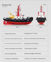 Henglong 3810 10KM/H 100 Meters Distance Remote Control Boat