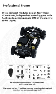 SNICLO CA51 1/43 19km/h FVP First Person View Camera 4WD 2.4GHz Mini Remote Control Drift Car