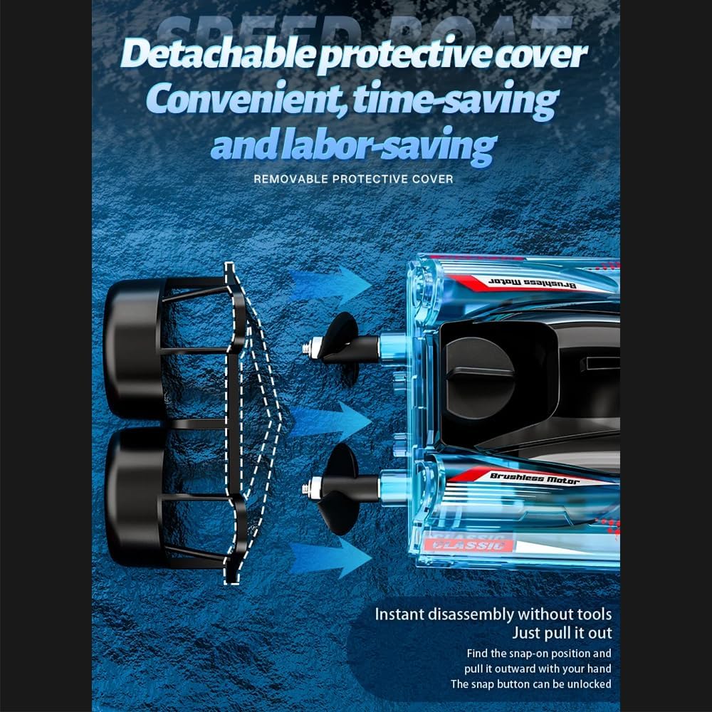 Brushless RC Boat With Self Righting And LED Light