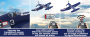 LEAMBE F4U Corsair 4 Channel RC Airplane