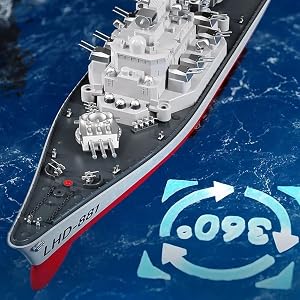 Remote Control Warship 1:390 RC Military Battleship