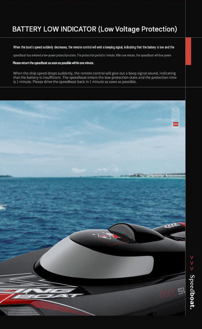 WLtoys WL916 Brushless RC Boat With LED Lights