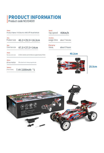 WLtoys 104001 1:10 4WD RC Racing Buggy