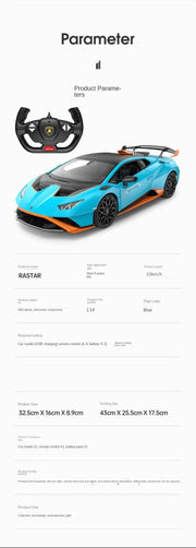 RASTAR 11KM/H 1:14 Lamborghini Huracan STO Remote Control Racing Car