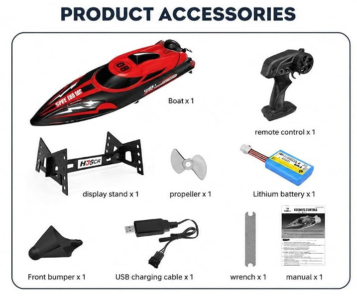 HJ808 High Speed Brushless RC Boat