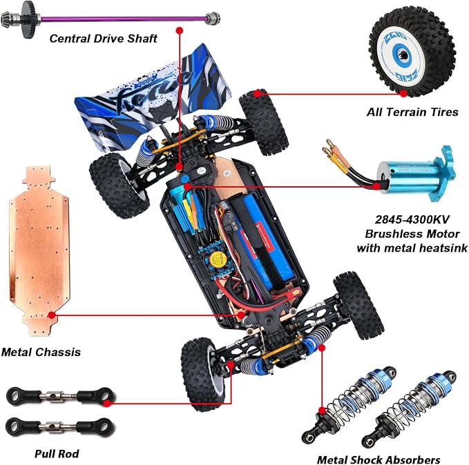 WLtoys 124017(V2) 1:12 4WD Brushless RC Buggy