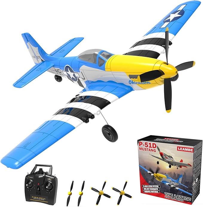 LEAMBE P51 Mustang 4 Channel RC Airplane