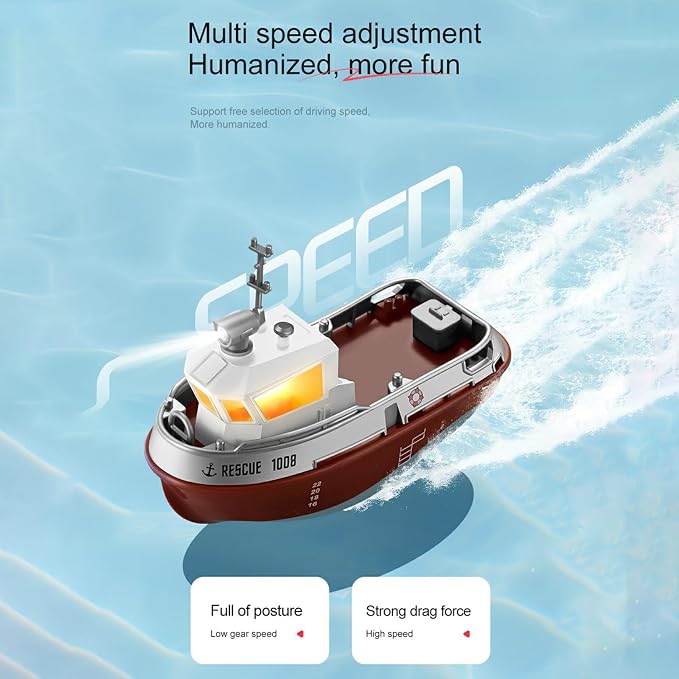 Rescue 1008 1:32 2.4G Scale Mini Remote Control Tugboat