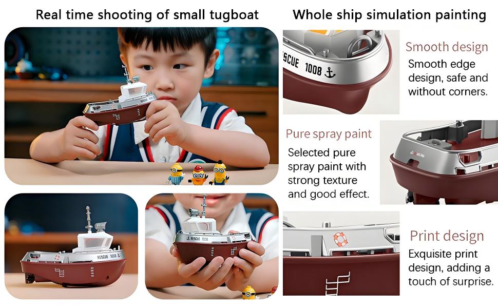 Rescue 1008 1:32 2.4G Scale Mini Remote Control Tugboat