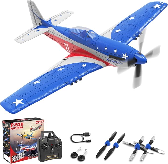 LEAMBE P51 Mustang 4 Channel RC Airplane