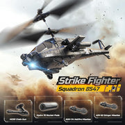 DEERC RC Helicopter With LED Lights And Altitude Hold