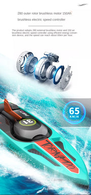 TORNADO 50KM/H Anti-Rollover Electric Brushless Remote Control Speedboat