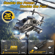 DEERC RC Helicopter With LED Lights And Altitude Hold