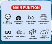Super Okura GPS 25000 mAh Battery Remote Control Fishing Bait Boat