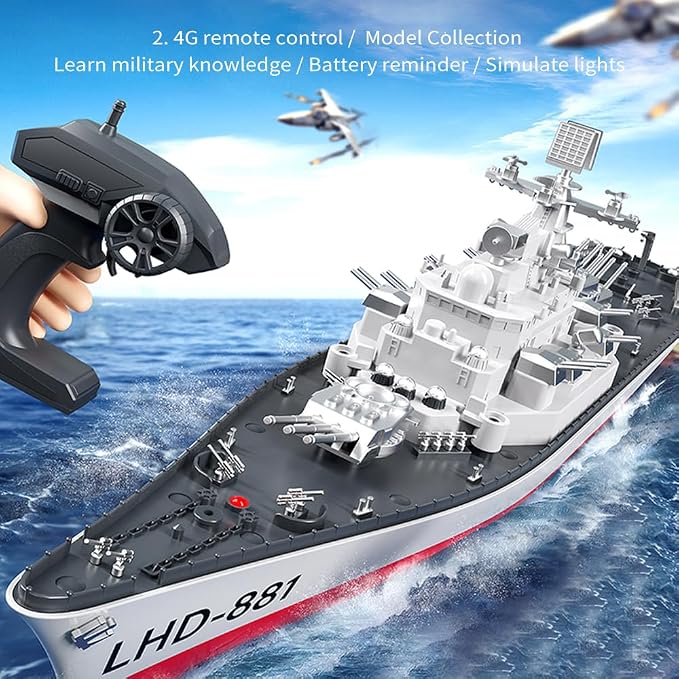 Remote Control Warship 1:390 RC Military Battleship