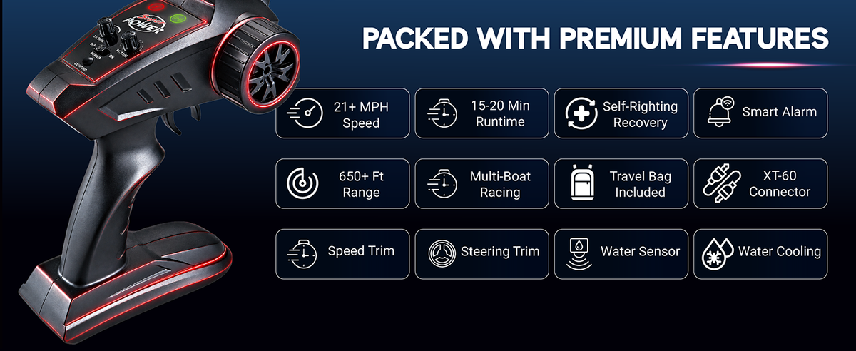 HJ810 High Speed Speedboat With Night Navigation Lights and Anti-Flip