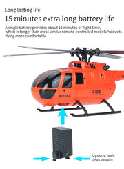 RC ERA C186 BO105 Four-Way Single Propeller Flybarless Helicopter