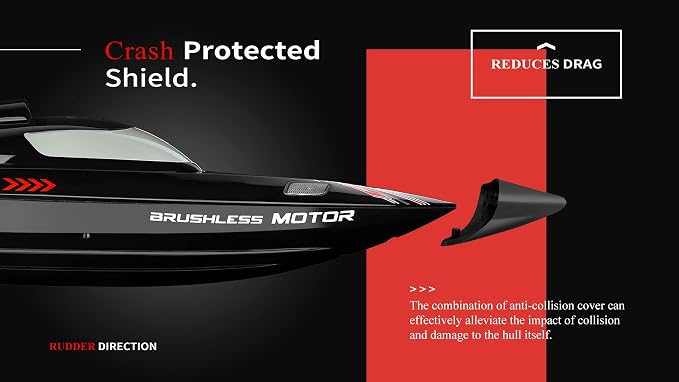 WLtoys WL916 Brushless RC Boat With LED Lights