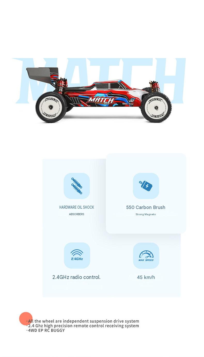 WLtoys 104001 1:10 4WD RC Racing Buggy