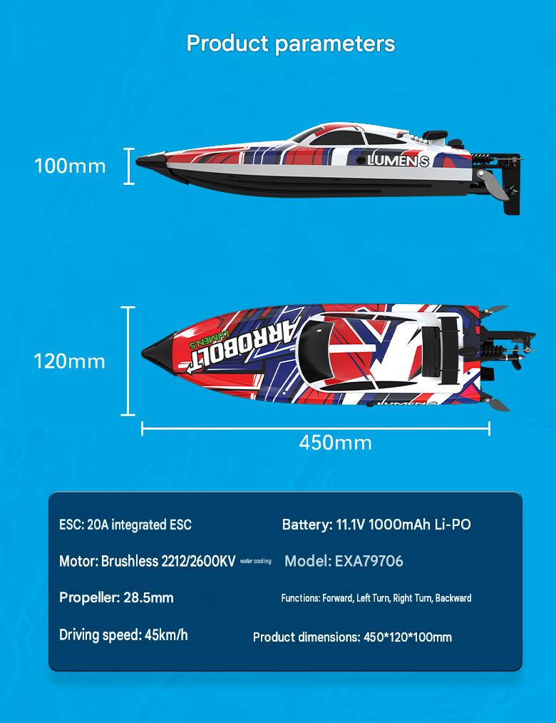 Volantexrc EXA79706 Brushless RC Speed Boat