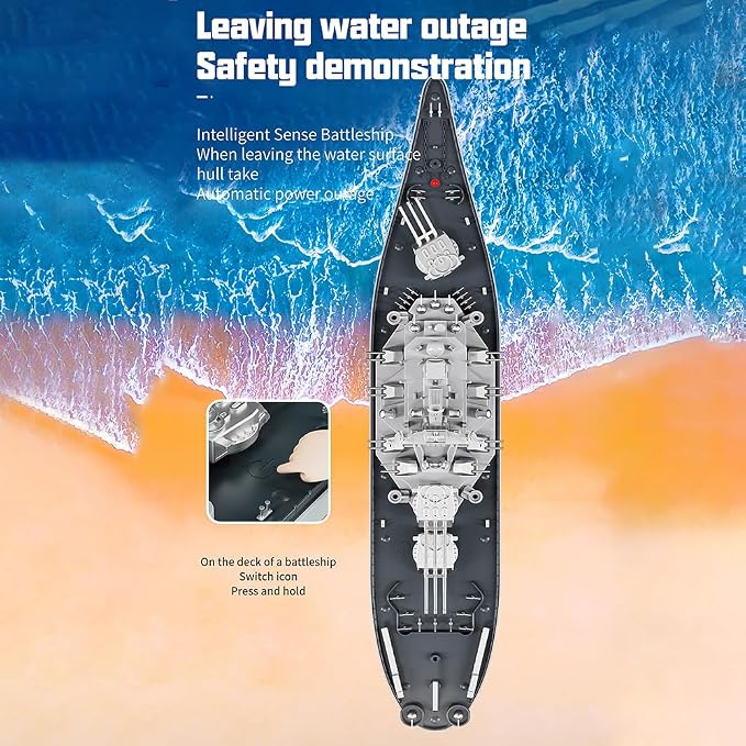 Remote Control Warship 1:390 RC Military Battleship