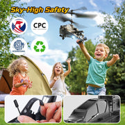 DEERC RC Helicopter With LED Lights And Altitude Hold