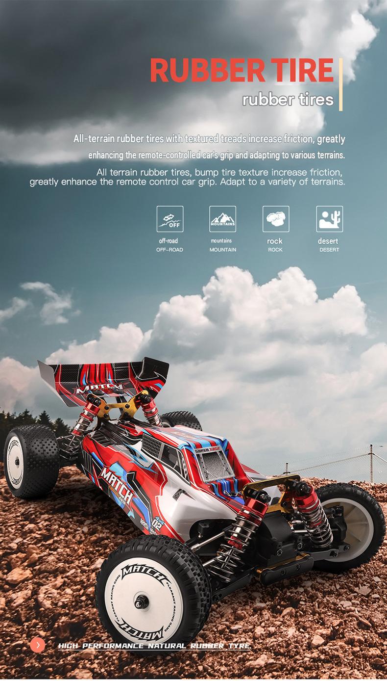 WLtoys 104001 1:10 4WD RC Racing Buggy
