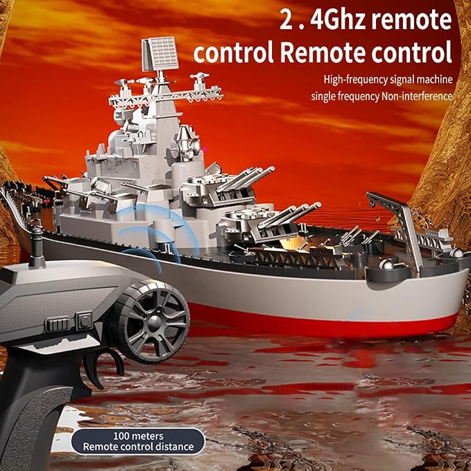 Remote Control Warship 1:390 RC Military Battleship
