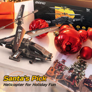 DEERC RC Helicopter With LED Lights And Altitude Hold