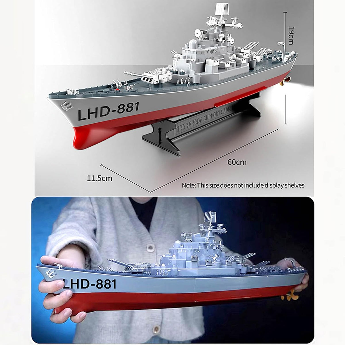 Remote Control Warship 1:390 RC Military Battleship