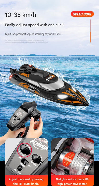 HJ810 High Speed Speedboat With Night Navigation Lights and Anti-Flip