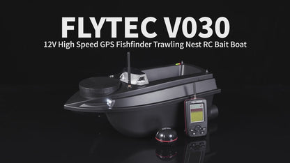 V030 Remote Control GPS Bait Boat With LCD Screen And LED Lights